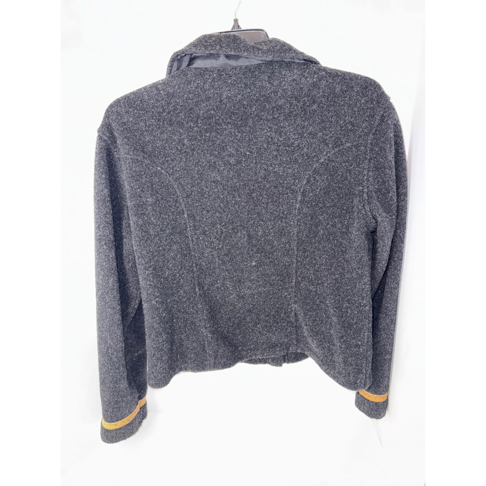 Tsunami Wool Jacket Gray Button Up Pockets Trim D… - image 2